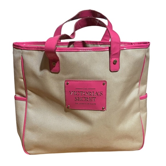 Victoria's Secret Handbags - Victoria Secret Tote Bag Side Pockets and Snap Closure